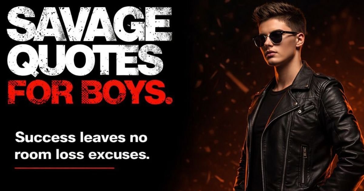 Savage Quotes For Boy