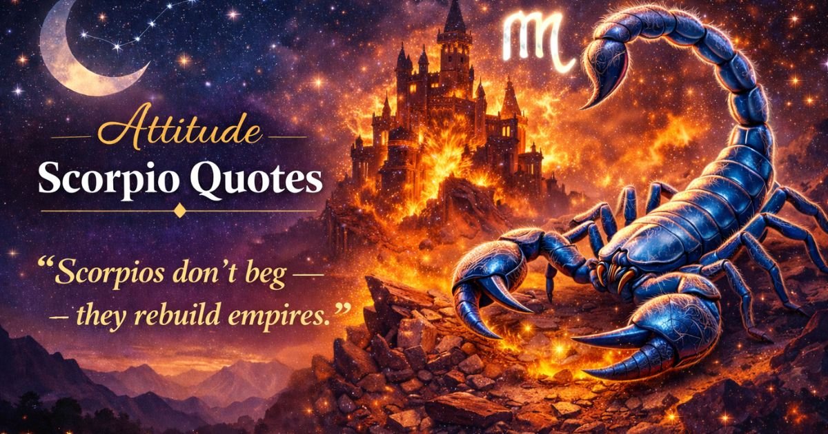 Attitude Scorpio Quotes