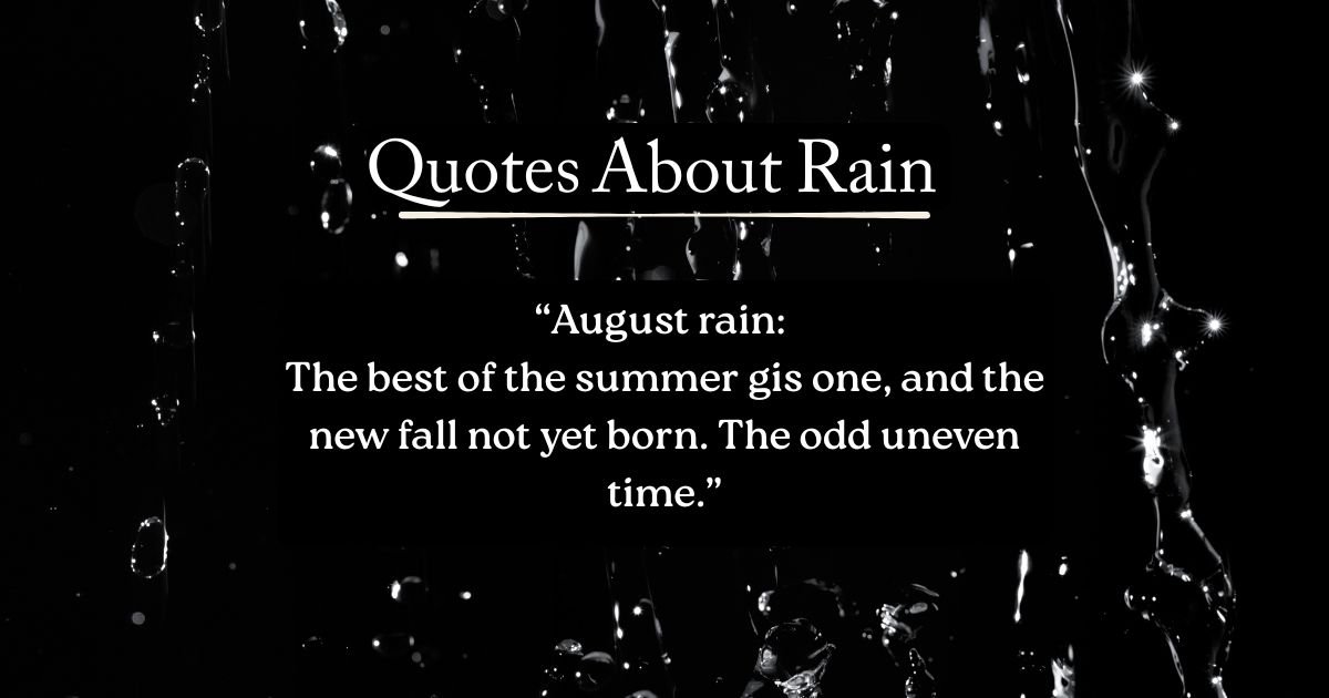 Summer Rain Quotes 