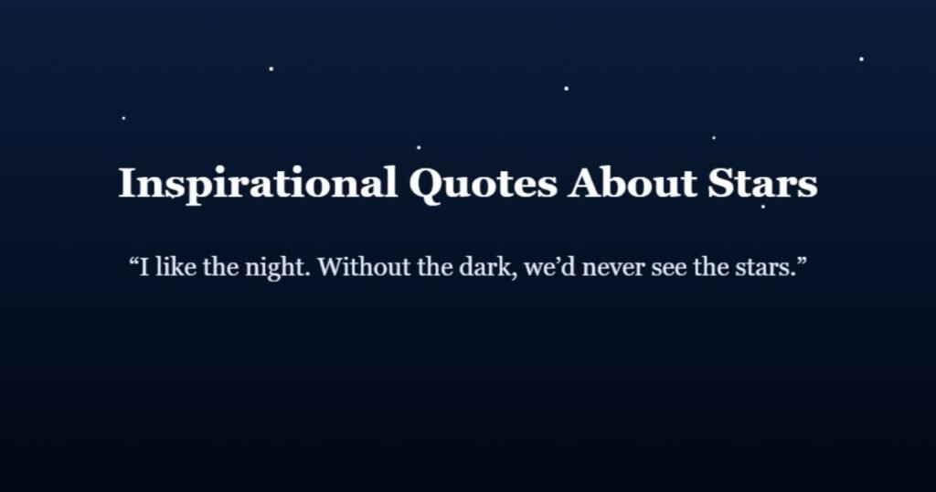 Inspirational Stars Quotes